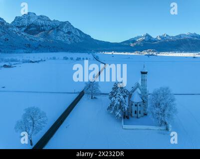 Église de pèlerinage de St Coloman près de Schwangau, Allgaeu, Souabe, Bavière, Allemagne, Schwangau, Ostallgaeu, Bavière, Allemagne Banque D'Images