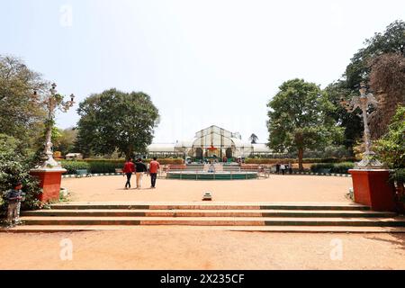 Jardin botanique de Lalbagh, Bengaluru, Karnataka, Inde. Banque D'Images