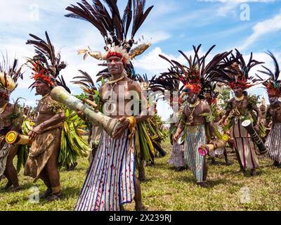 Sing Sing, danseurs au Morobe Show, Lae, Papouasie-Nouvelle-Guinée Banque D'Images