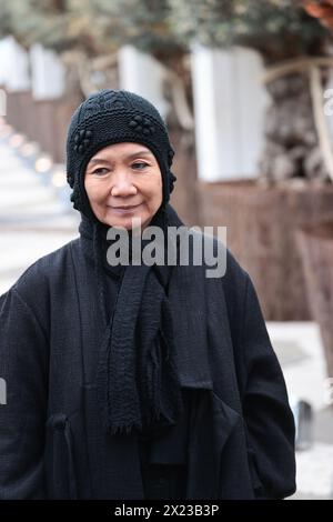 Venise, Italie. 17 avril 2024. Événement privé organisé par Mr. et Mme Pinault à la Fondation Giorgio Cini à Venise sur la photo : Kimsooja crédit : Agence photo indépendante/Alamy Live News Banque D'Images