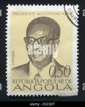 ANGOLA - VERS 1976 : timbre imprimé par l'Angola, montrant Agostinho Neto, vers 1976 Banque D'Images