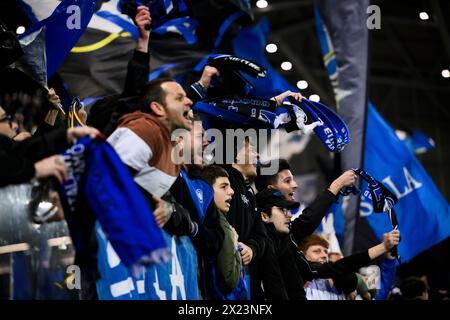 Bergame, Italie. 18 avril 2024. Lors du match de deuxième manche de l'UEFA Europa League opposant Atalanta BC et Liverpool FC. Crédit : Nicolò Campo/Alamy Live News Banque D'Images