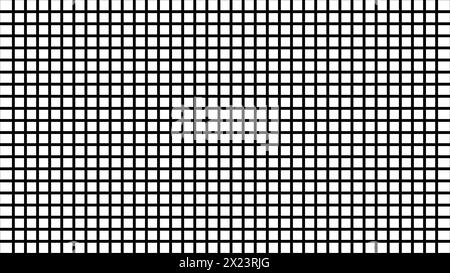 Motif quadrillé noir et blanc. Grille carrée monochromatique. Motif damier abstrait avec carrés égaux. Conception simple. Fond géométrique, numérique Illustration de Vecteur