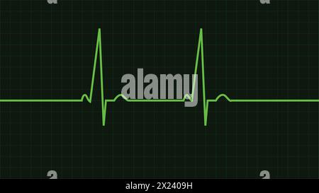 Heart Beat Line, Heart Beat Line, Cardiogram Line, Heart Pulse, Heart Wave Monitoring, Heart Beat grille Line Illustration de Vecteur