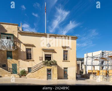 Valletta, Malte, 4 avril 2024. Vue extérieure du siège de l'Association maltaise de l'ordre de Malte dans le centre-ville Banque D'Images