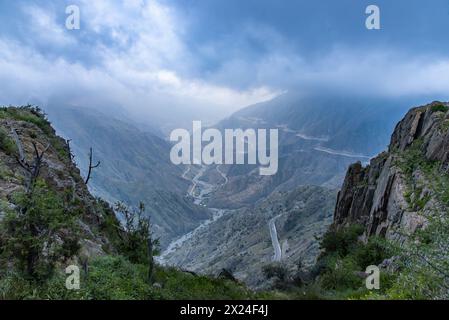 Belle terrine de paysage de la région d'Al Baha en Arabie Saoudite Banque D'Images