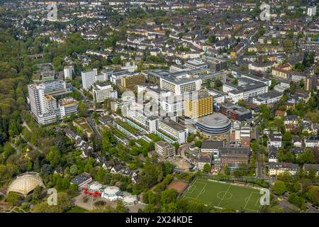 Luftbild, Universitätsklinikum Duisburg-Essen Gelände, Holsterhausen, Essen, Ruhrgebiet, Nordrhein-Westfalen, Deutschland ACHTUNGxMINDESTHONORARx60xEURO *** vue aérienne, Hôpital universitaire de Duisburg Essen Grounds, Holsterhausen, Essen, région de la Ruhr, Rhénanie du Nord-Westphalie, Allemagne ATTENTIONxMINDESTHONORARx60xEURO Banque D'Images