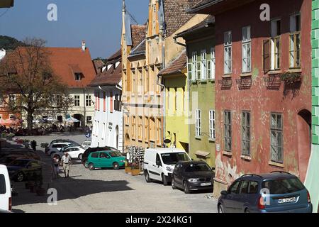 Sighișoara, Rumänien, Roumanie ; bâtiments historiques de la vieille ville ; Historische Gebäude in der Altstadt ; Edificios Históricos del casco antiguo Banque D'Images