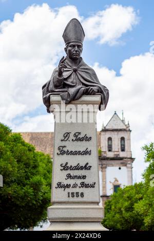 SALVADOR - BAHIA, BRÉSIL – 21 JANVIER 2024 : Monumento ao Bispo Sardinha Banque D'Images