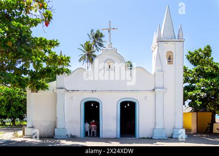 SALVADOR - BAHIA, BRÉSIL – 21 JANVIER 2024 : Igreja São Francisco de assis na Praia do forte Banque D'Images