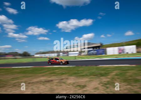 Circuit de Vallelunga, Rome, Italie 19-04-2024 - FIA TCR World Tour, essais libres. Sami Taoufik sur Audi en action sur circuit. Crédit photo : Fabio Pagani/Alamy Live News Banque D'Images