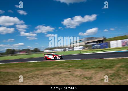 Circuit de Vallelunga, Rome, Italie 19-04-2024 - FIA TCR World Tour, essais libres. Philipp Mattersdorfer sur Opel en action sur hippodrome. Crédit photo : Fabio Pagani/Alamy Live News Banque D'Images