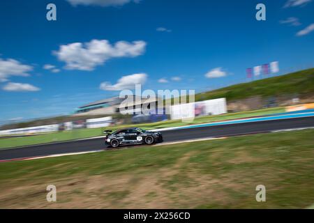 Circuit de Vallelunga, Rome, Italie 19-04-2024 - FIA TCR World Tour, essais libres. Ramazan Kaya sur Audi en action sur hippodrome. Crédit photo : Fabio Pagani/Alamy Live News Banque D'Images