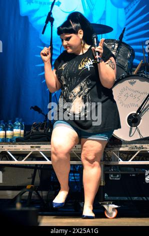 Beth Ditto - Gossip, V2012, Hylands Park, Chelmsford, Essex, Grande-Bretagne - 18 août 2012 Banque D'Images