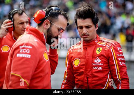 SAINZ Carlos (spa), Scuderia Ferrari SF-24, portrait lors du Grand Prix de Chine Lenovo de formule 1 2024, 5ème manche du Championnat du monde de formule 1 2024 du 19 au 21 avril 2024 sur le circuit international de Shanghai, à Shanghai, en Chine Banque D'Images