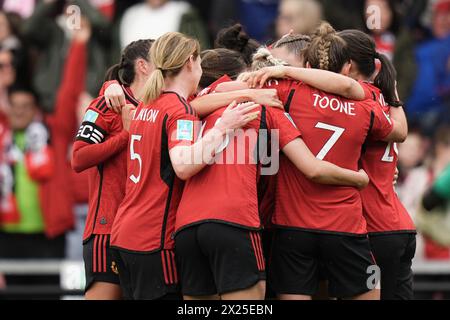 Manchester United Women v Chelsea Women- Women’s FA Cup semi final LEIGH, ANGLETERRE - 14 DÉCEMBRE : lors du match de quatrième tour de la Women’s FA Cup entre Manchester United et Chelsea au Leigh Sports Village le 14 avril 2024 à Leigh, Angleterre. Banque D'Images