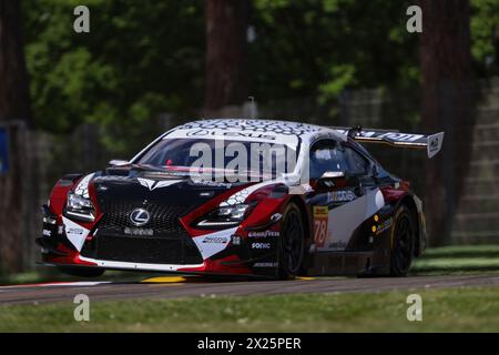 Imola, Italie, 19 avril 2024, #78 Akkodis ASP Team (Fra) Lexus RC F GT3 (LMGT3) Kelvin Van Der Linde (ZAF) / Timur Boguslavskiy / Arnold Robin (Fra) pendant les 6 heures d'Imola, deuxième course du Championnat du monde d'Endurance FIA 2024 (FIA WEC) à Autodromo Internazionale Enzo e Dino Ferrari du 18 au 21 avril 2024 à Imola, Italie - photo Bruno Vandevelde/Agence MPS crédit Agence MPS/Alamy Live News Banque D'Images