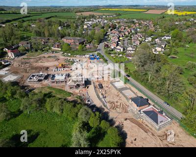 Sutton St Nicholas Herefordshire Royaume-Uni - 24 nouvelles maisons construction site dans l'expansion du village rural près de Hereford - photo avril 2024 Banque D'Images