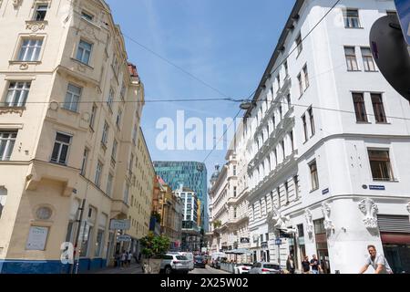 Vienne, Autriche - 22 juin 2023 : vue sur l'une des rues de Vienne Banque D'Images