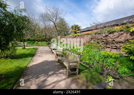 The Parsonage Gardens, jardin botanique Fletcher Moss, Didsbury, Greater Manchester, Angleterre. Banque D'Images