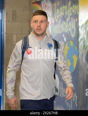 Warrington, Royaume-Uni. 20 avril 2024. George Williams de Warrington Wolves arrive au stade avant le match de la Betfred Super League Round 8 Warrington Wolves vs Leigh Leopards au Halliwell Jones Stadium, Warrington, Royaume-Uni, le 20 avril 2024 (photo par Steve Flynn/News images) à Warrington, Royaume-Uni le 20/04/2024. (Photo par Steve Flynn/News images/SIPA USA) crédit : SIPA USA/Alamy Live News Banque D'Images