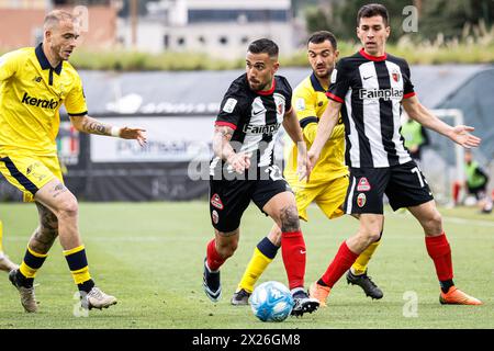 Ascoli Piceno, Italie. 20 avril 2024. Marcello Falzerano (Ascoli) pendant Ascoli Calcio vs Modena FC, match de football italien Serie B à Ascoli Piceno, Italie, 20 avril 2024 crédit : Agence photo indépendante/Alamy Live News Banque D'Images