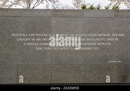 Washington, D.C. Martin Luther King Memorial pour bien. Banque D'Images