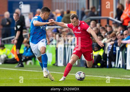 Stockport, Royaume-Uni. 20 avril 2024. Lors du match de Sky Bet League 2 entre Stockport County et Accrington Stanley au Edgeley Park Stadium, Stockport le samedi 20 avril 2024. (Photo : Mike Morese | mi News) crédit : MI News & Sport /Alamy Live News Banque D'Images
