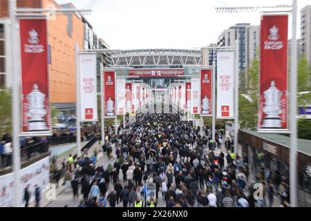 Londres, Royaume-Uni. 20 avril 2024. Lors de la demi-finale de la Coupe FA Emirates, Manchester City v Chelsea, au stade de Wembley, Londres, Royaume-Uni, le 20 avril 2024 crédit : Paul Marriott/Alamy Live News Banque D'Images