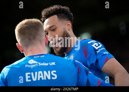 Stockport, Royaume-Uni. 20 avril 2024. Lors du match de Sky Bet League 2 entre Stockport County et Accrington Stanley au Edgeley Park Stadium, Stockport le samedi 20 avril 2024. (Photo : Mike Morese | mi News) crédit : MI News & Sport /Alamy Live News Banque D'Images