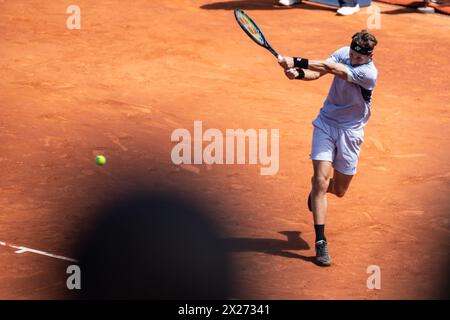 Barcelone, Barcelone, Espagne. 20 avril 2024. Casper Ruud de Norvège lors des demi-finales de Barcelone Open Banc Sabadell Trofeo Conde de Godo le 20 avril 2024 à Barcelone, Espagne. (Crédit image : © Marti Segura Ramoneda/ZUMA Press Wire) USAGE ÉDITORIAL SEULEMENT! Non destiné à UN USAGE commercial ! Banque D'Images