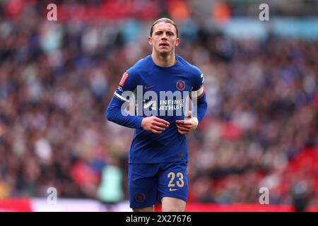 Stade de Wembley, Londres, Royaume-Uni. 20 avril 2024. FA Cup demi-finale de football, Manchester City contre Chelsea ; Conor Gallagher de Chelsea Credit : action plus Sports/Alamy Live News Banque D'Images