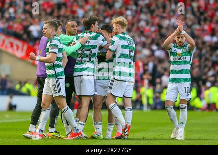 Glasgow, Royaume-Uni. 20 avril 2024. Au premier tour des demi-finales de la Scottish Gas Men's Scottish Cup, Aberdeen affronte le Celtic à Hampden Park, Glasgow, Royaume-Uni. Crédit : Findlay/Alamy Live News Banque D'Images