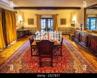 Salle à manger à El Retiro signifiant «retraite» la maison de Charles Austin Buck un cadre de Bethleham Steel et est sur le Registor national de l'historique Pla Banque D'Images