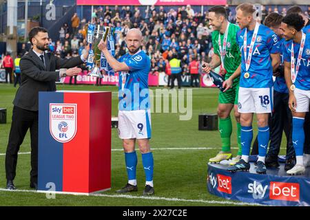 Stockport, Royaume-Uni. 20 avril 2024. Lors du match de Sky Bet League 2 entre Stockport County et Accrington Stanley au Edgeley Park Stadium, Stockport le samedi 20 avril 2024. (Photo : Mike Morese | mi News) crédit : MI News & Sport /Alamy Live News Banque D'Images