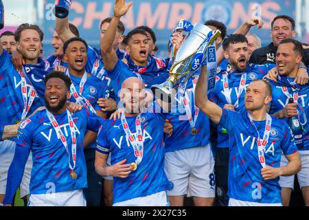 Stockport, Royaume-Uni. 20 avril 2024. Lors du match de Sky Bet League 2 entre Stockport County et Accrington Stanley au Edgeley Park Stadium, Stockport le samedi 20 avril 2024. (Photo : Mike Morese | mi News) crédit : MI News & Sport /Alamy Live News Banque D'Images