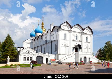 Kazan, Russie - 10 juillet 2018 : la cathédrale de l'Annonciation dans le Kremlin de Kazan. Banque D'Images