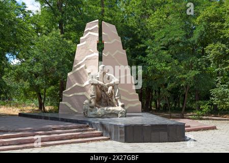 Odessa, Ukraine - 01 juillet 2018 : Monument aux soldats des internationalistes (ukrainien : Пам'ятник воїнам інтернаціоналістам) dans le parc Shevchenko. Banque D'Images