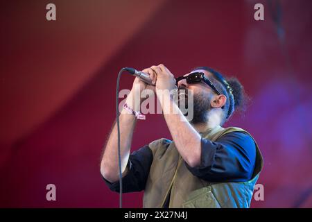 Indio, États-Unis. 19 avril 2024. SID Sriram pendant le Festival de musique Stagecoach à l'Empire Polo Club le 19 avril 2023, à Indio, Californie (photo de Daniel DeSlover/Sipa USA) crédit : Sipa USA/Alamy Live News Banque D'Images