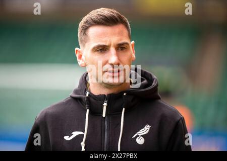 Carrow Road, Norwich le samedi 20 avril 2024. Kenny McLean de Norwich City est vu avant le match du Sky Bet Championship entre Norwich City et Bristol City à Carrow Road, Norwich, samedi 20 avril 2024. (Photo : David Watts | mi News) crédit : MI News & Sport /Alamy Live News Banque D'Images