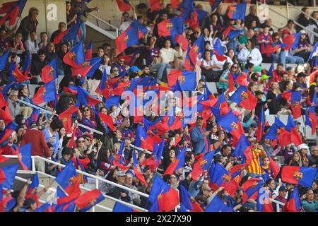 FC BARCELONA VS CHELSEA FC. 28 mars 2024 lors du match entre le FC Barcelone et le Chelsea FC correspondant à la demi-finale de l'UEFA Champions League féminine au stade Olimpic Lluis Companys à Barcelone, Espagne, le 20 avril 2024. Crédit : Rosdemora/Alamy Live News Banque D'Images