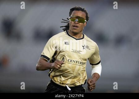 AMSTERDAM - Edgar Davids lors du match amical entre le BIF ALL STARS et Ajax Legends au stade olympique le 20 avril 2024 à Amsterdam, aux pays-Bas. ANP OLAF KRAAK Banque D'Images