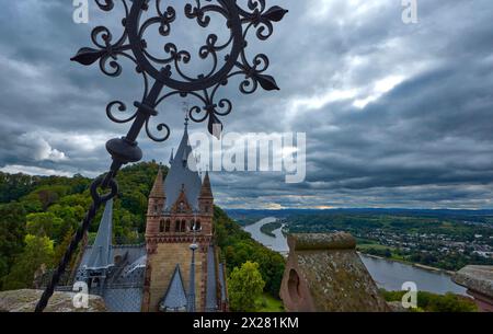 Visite du château de Drachenfels en Allemagne Banque D'Images