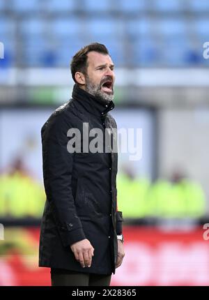 Westerlo, Belgique. 20 avril 2024. L'entraîneur-chef de Standard, Ivan Leko, réagit lors d'un match de football entre le KVC Westerlo et le Standard de Liège, samedi 20 avril 2024 à Westerlo, le jour 4 (sur 10) des Play-offs Europe de la première division 'Jupiler Pro League' 2023-2024 du championnat belge. BELGA PHOTO JOHN THYS crédit : Belga News Agency/Alamy Live News Banque D'Images