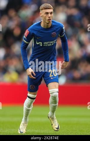 Londres, Royaume-Uni. 20 avril 2024. Cole Palmer de Chelsea lors du match de demi-finale de la Coupe de FA Emirates Manchester City vs Chelsea au stade de Wembley, Londres, Royaume-Uni, le 20 avril 2024 (photo par Gareth Evans/News images) à Londres, Royaume-Uni le 20/04/2024. (Photo de Gareth Evans/News images/SIPA USA) crédit : SIPA USA/Alamy Live News Banque D'Images