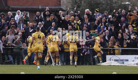 Vue générale de Gander Green Lane, domicile du Sutton United Football Club Banque D'Images