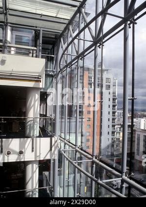 Hardman Boulevard à Spinningfields, un développement d'espace commercial, commercial et résidentiel dans le centre-ville de Manchester Banque D'Images