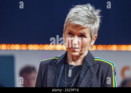Malines, Belgique. 21 avril 2024. Andrea Croonenberghs photographié lors du congrès électoral du parti démocrate chrétien flamand CD&V, dimanche 21 avril 2024 à Malines. BELGA PHOTO NICOLAS MAETERLINCK crédit : Belga News Agency/Alamy Live News Banque D'Images