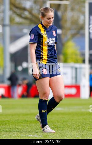 UTRECHT, 21-04-2024, Stadium Zoudenbalch, football, Dutch Azerion Vrouwen Eredivisie, saison 2023/2024, pendant le match FC Utrecht - FC Twente (femmes), FC Twente joueuse féminine Taylor Ziemer crédit : Pro Shots/Alamy Live News Banque D'Images