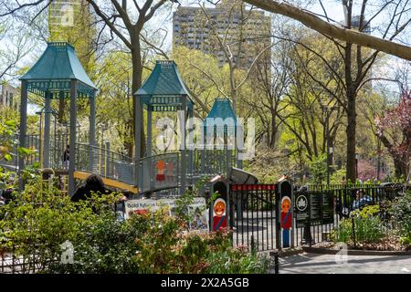 Agent de police Moira Ann Smith Playground à Madison Square Park, New York City, 2024, États-Unis Banque D'Images